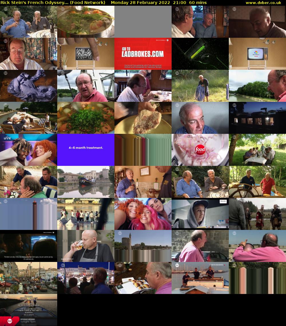 Rick Stein's French Odyssey... (Food Network) Monday 28 February 2022 21:00 - 22:00
