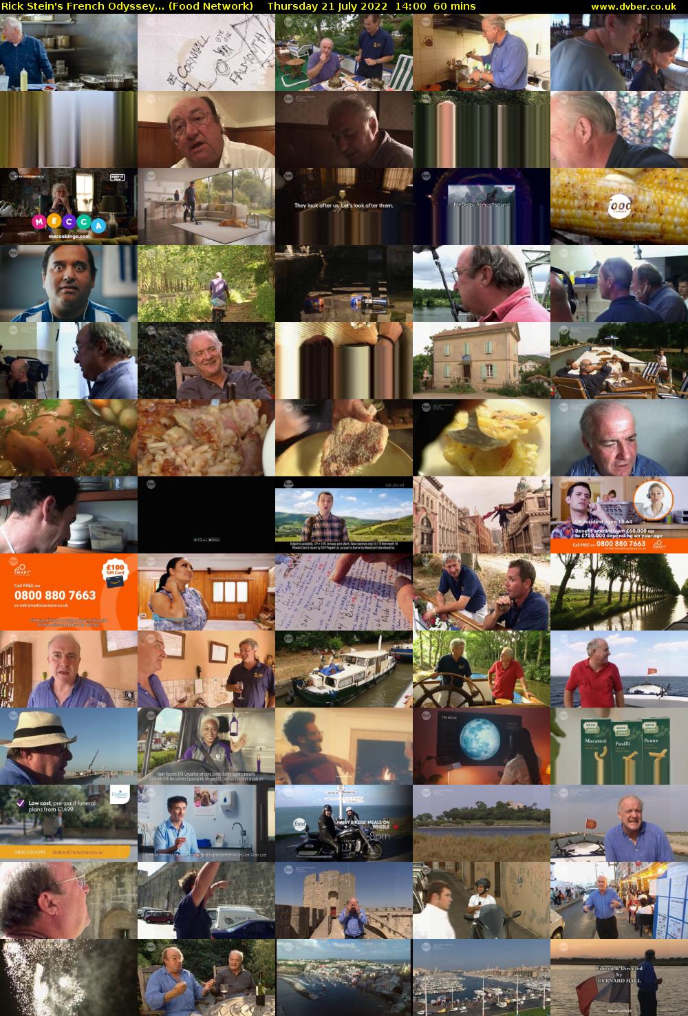 Rick Stein's French Odyssey... (Food Network) Thursday 21 July 2022 14:00 - 15:00