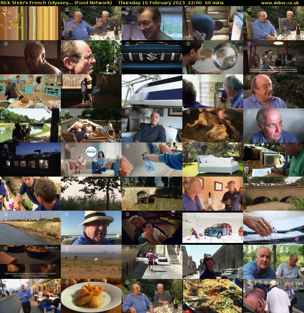 Rick Stein's French Odyssey... (Food Network) Thursday 16 February 2023 22:00 - 23:00