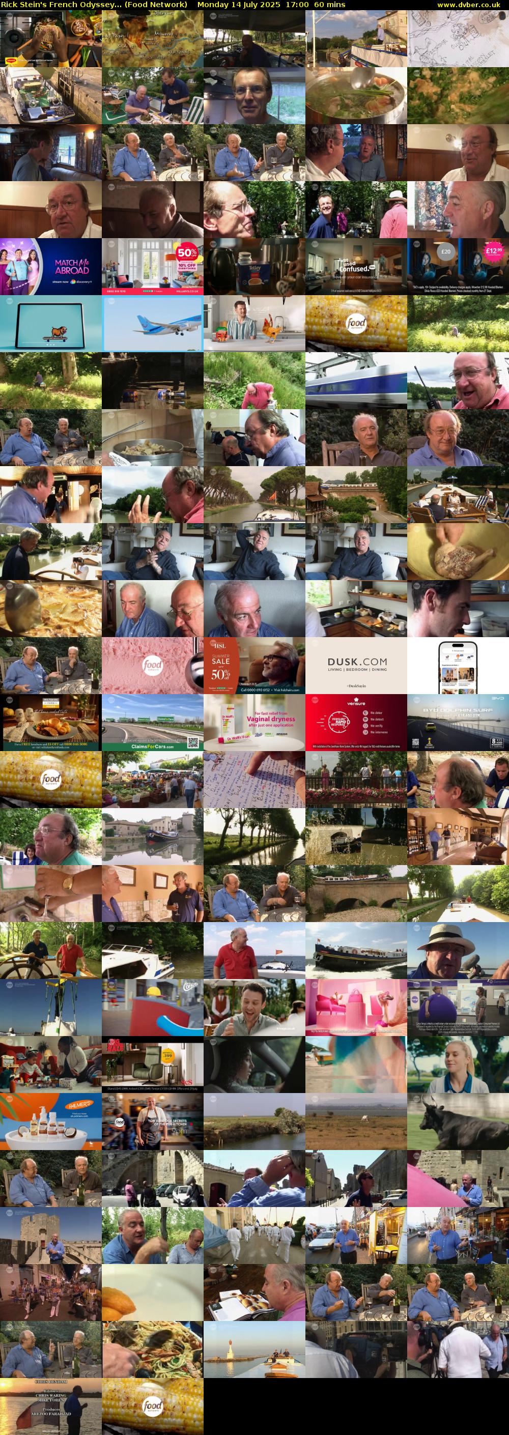 Rick Stein's French Odyssey... (Food Network) Monday 14 July 2025 17:00 - 18:00
