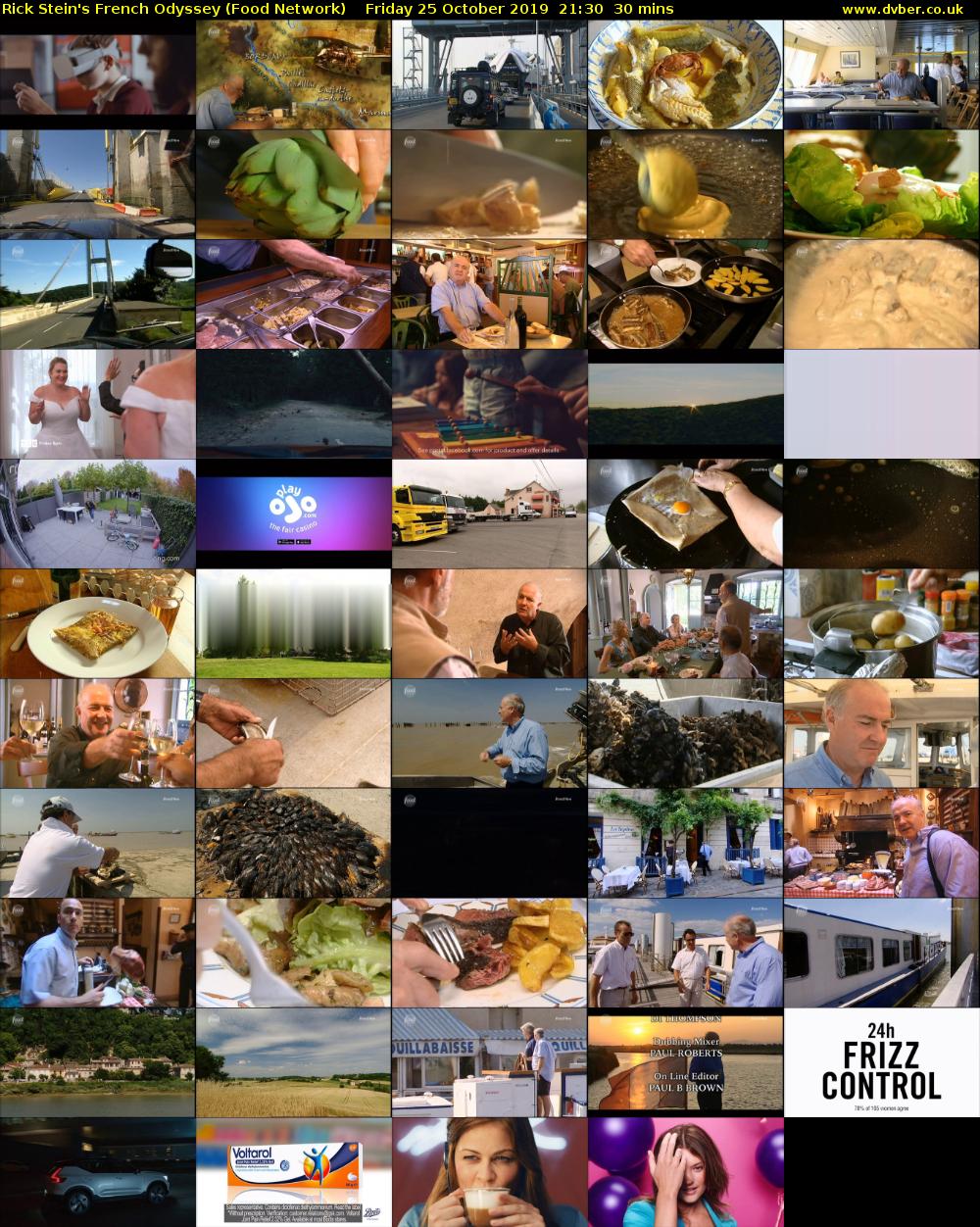 Rick Stein's French Odyssey (Food Network) Friday 25 October 2019 21:30 - 22:00