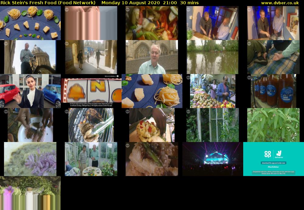 Rick Stein's Fresh Food (Food Network) Monday 10 August 2020 21:00 - 21:30