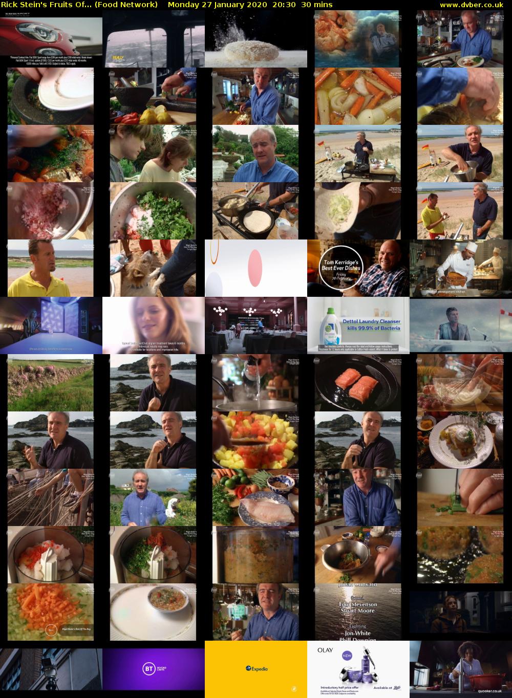 Rick Stein's Fruits Of... (Food Network) Monday 27 January 2020 20:30 - 21:00