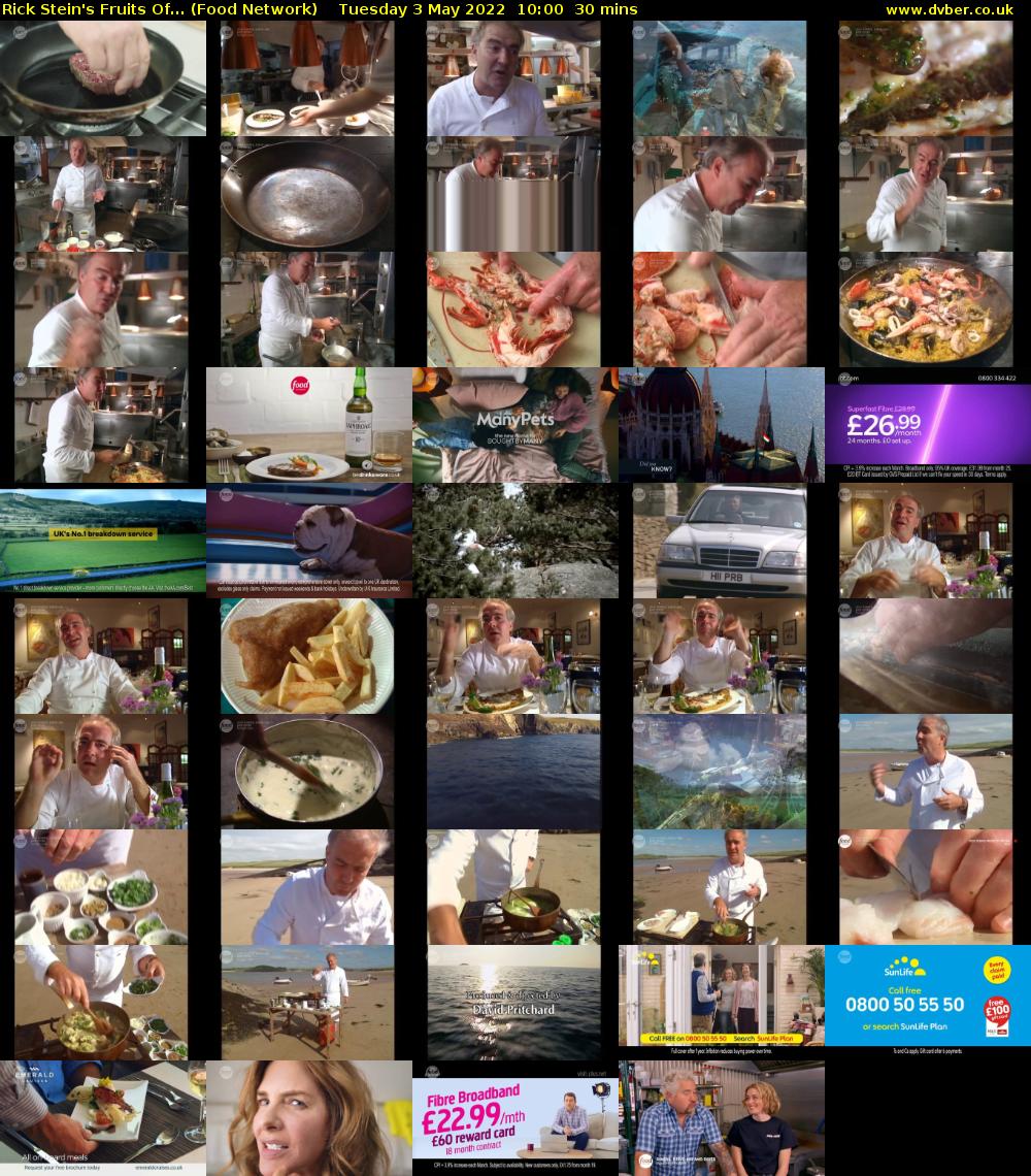 Rick Stein's Fruits Of... (Food Network) Tuesday 3 May 2022 10:00 - 10:30