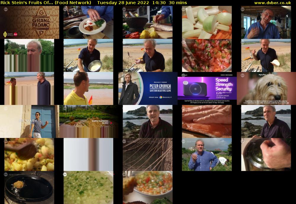 Rick Stein's Fruits Of... (Food Network) Tuesday 28 June 2022 14:30 - 15:00