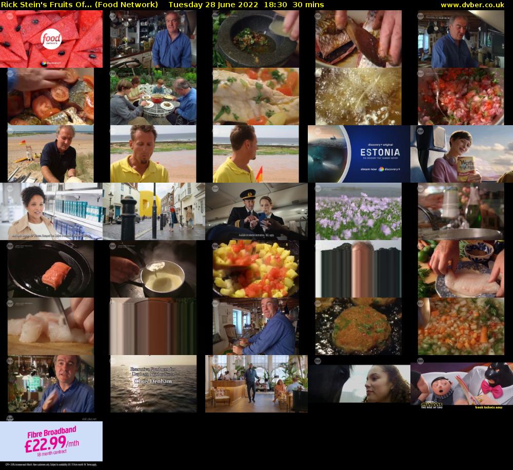 Rick Stein's Fruits Of... (Food Network) Tuesday 28 June 2022 18:30 - 19:00