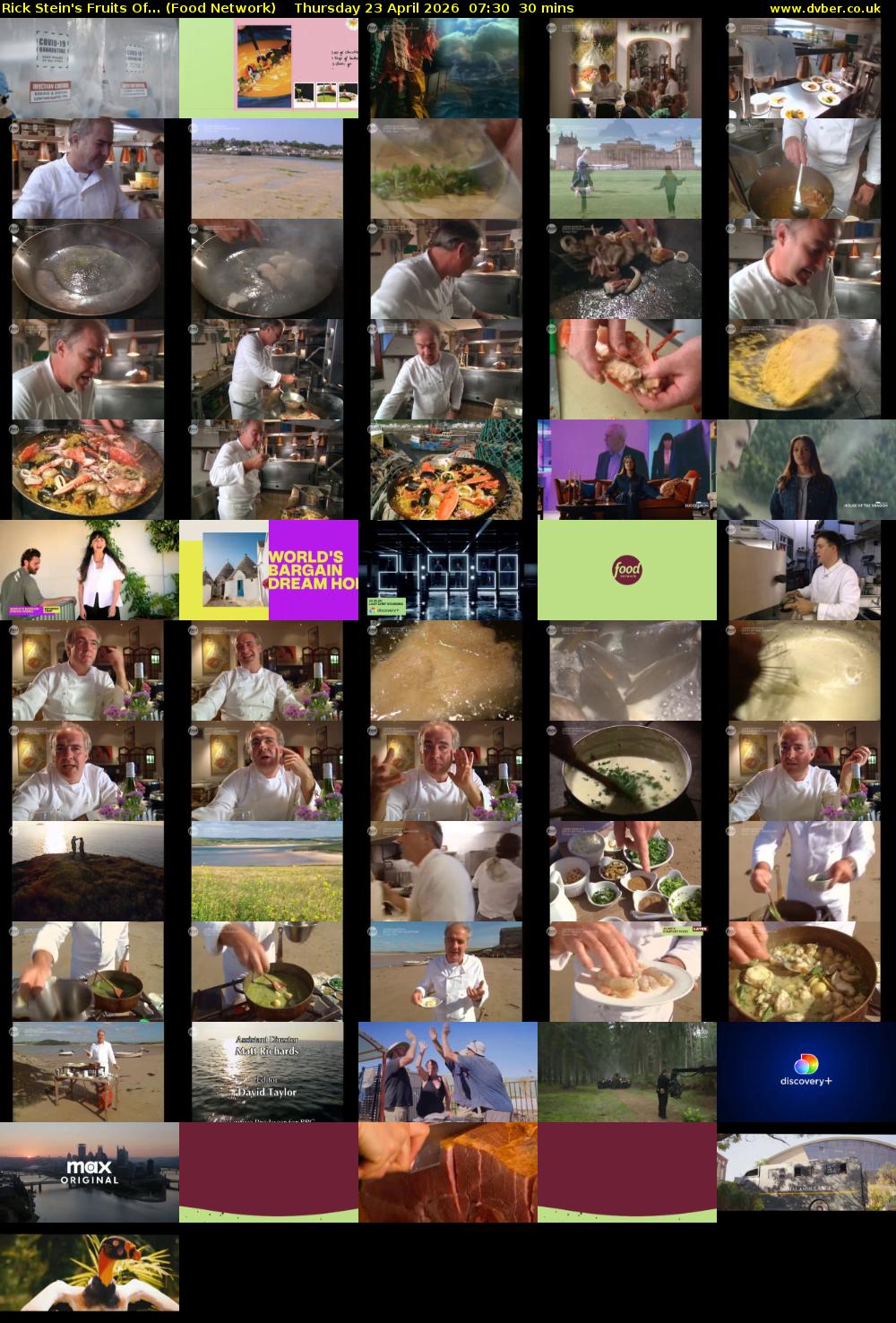 Rick Stein's Fruits Of... (Food Network) Thursday 23 April 2026 07:30 - 08:00