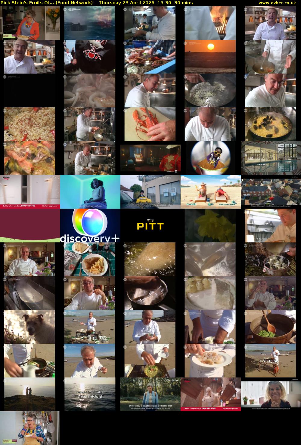 Rick Stein's Fruits Of... (Food Network) Thursday 23 April 2026 15:30 - 16:00