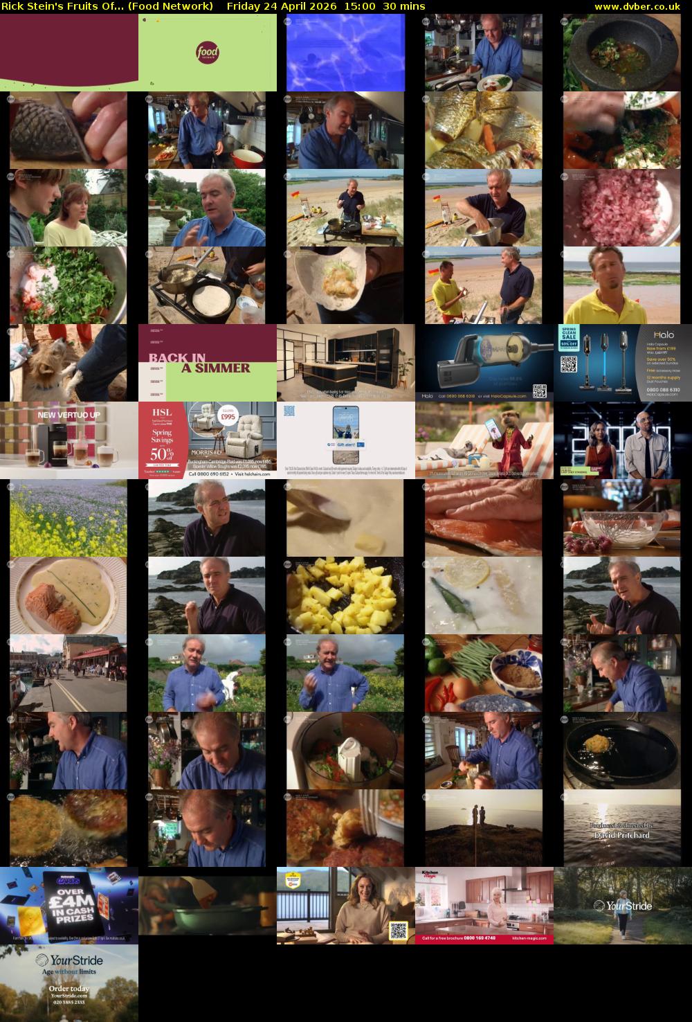 Rick Stein's Fruits Of... (Food Network) Friday 24 April 2026 15:00 - 15:30