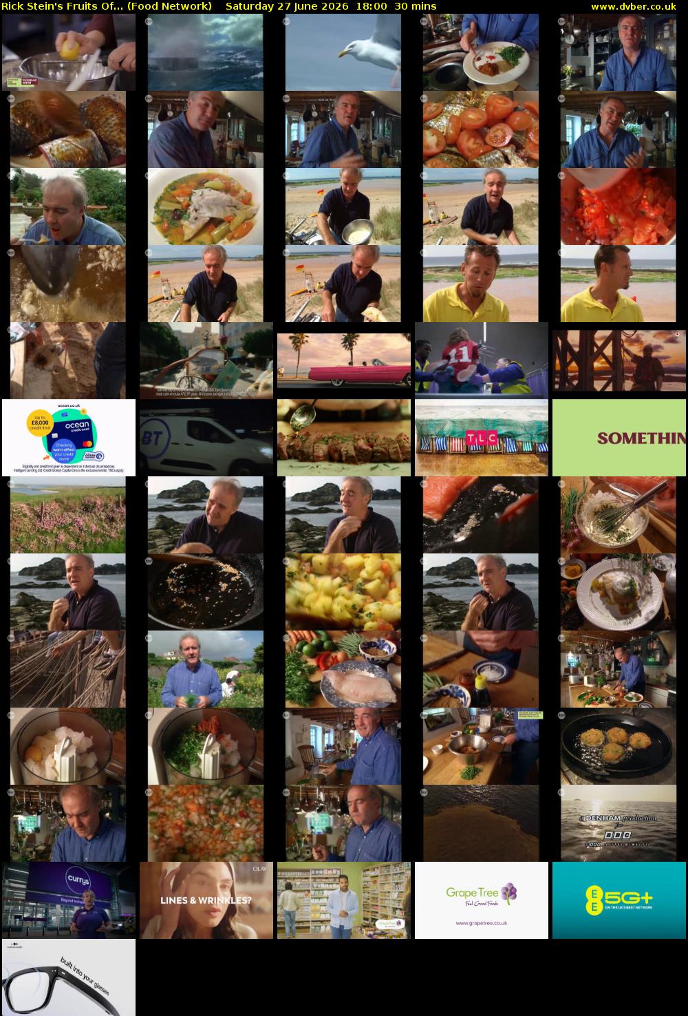 Rick Stein's Fruits Of... (Food Network) Saturday 27 June 2026 18:00 - 18:30