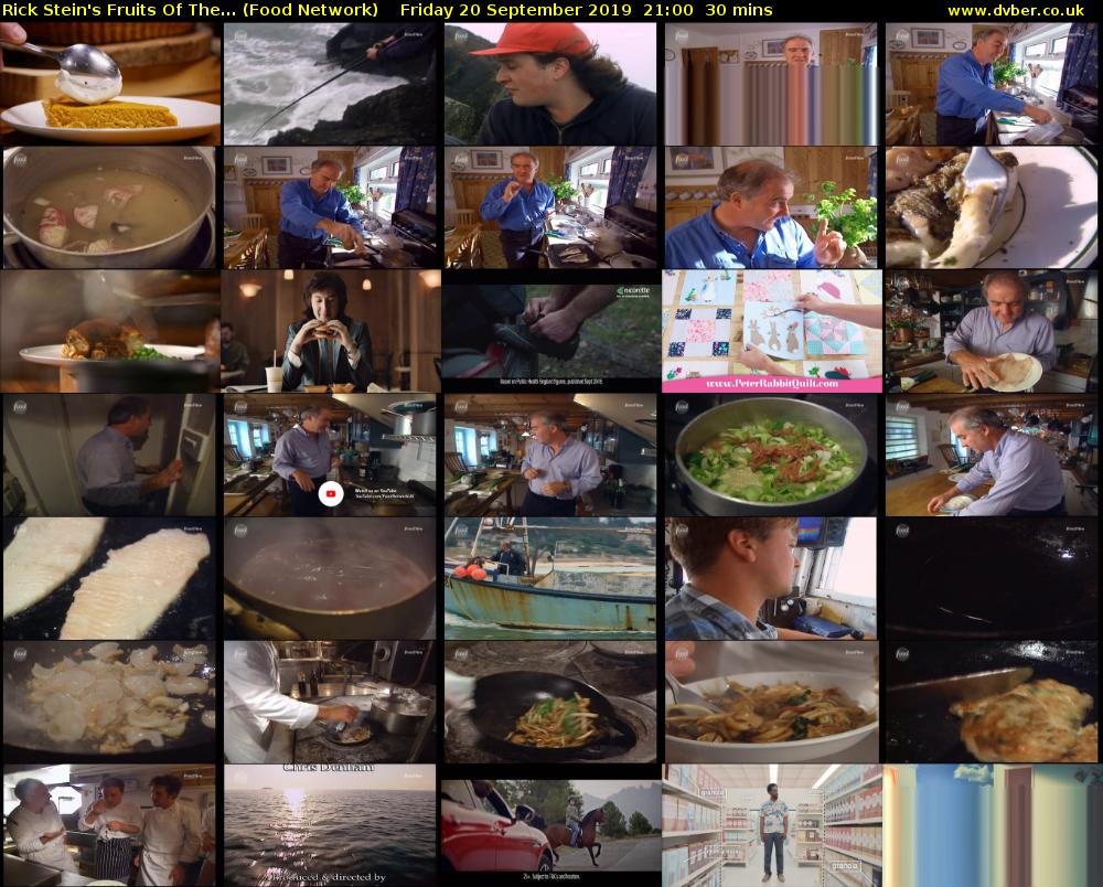 Rick Stein's Fruits Of The... (Food Network) Friday 20 September 2019 21:00 - 21:30
