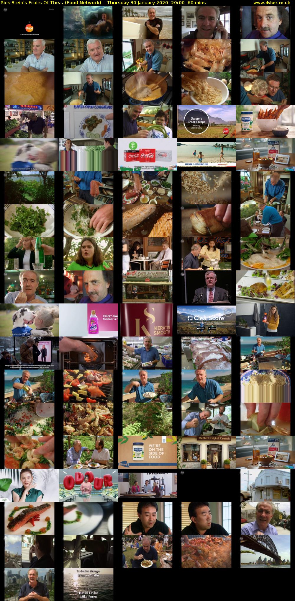 Rick Stein's Fruits Of The... (Food Network) Thursday 30 January 2020 20:00 - 21:00
