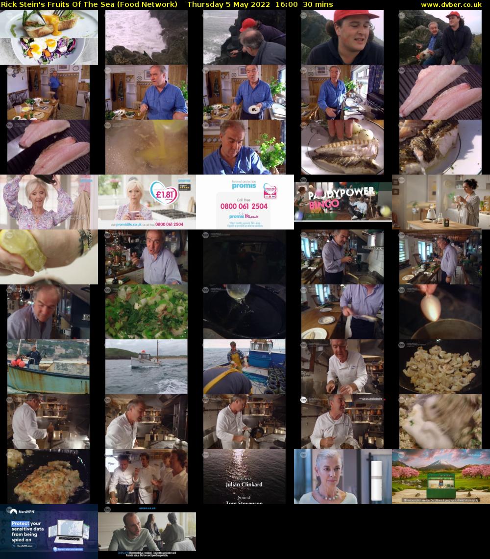 Rick Stein's Fruits Of The Sea (Food Network) Thursday 5 May 2022 16:00 - 16:30