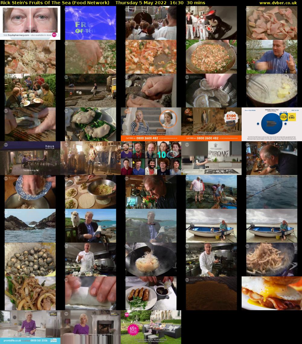 Rick Stein's Fruits Of The Sea (Food Network) Thursday 5 May 2022 16:30 - 17:00