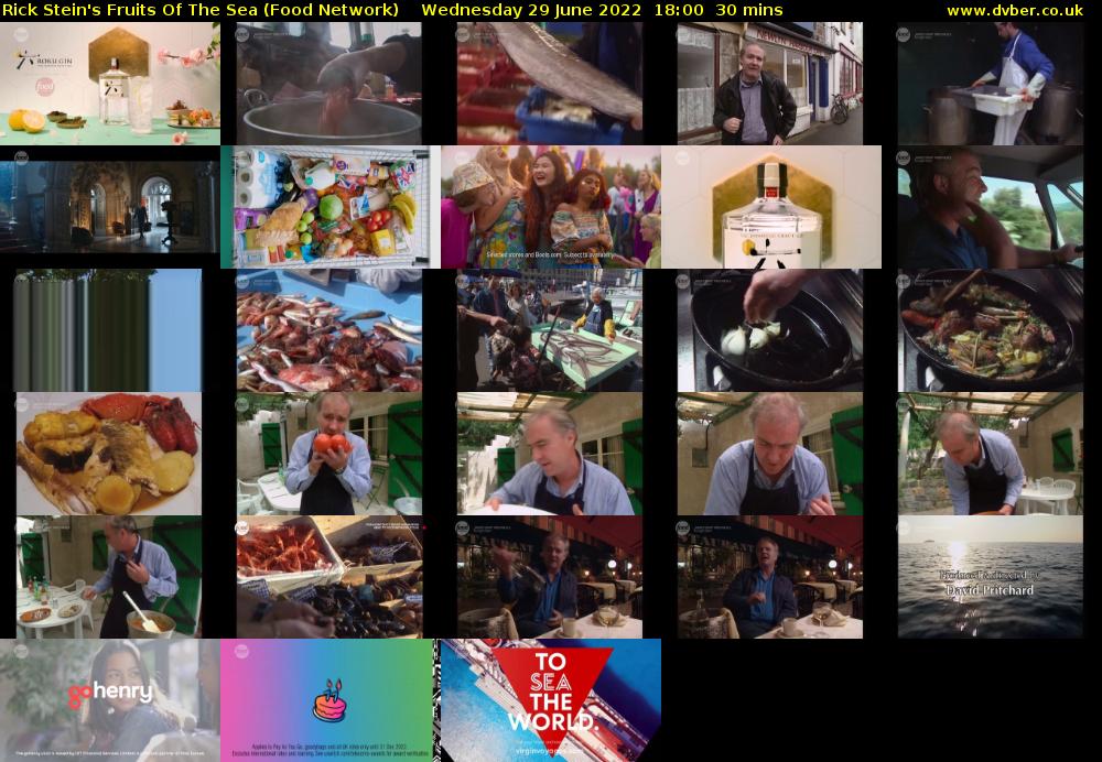 Rick Stein's Fruits Of The Sea (Food Network) Wednesday 29 June 2022 18:00 - 18:30