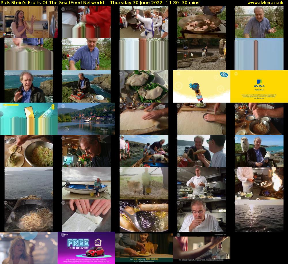 Rick Stein's Fruits Of The Sea (Food Network) Thursday 30 June 2022 14:30 - 15:00