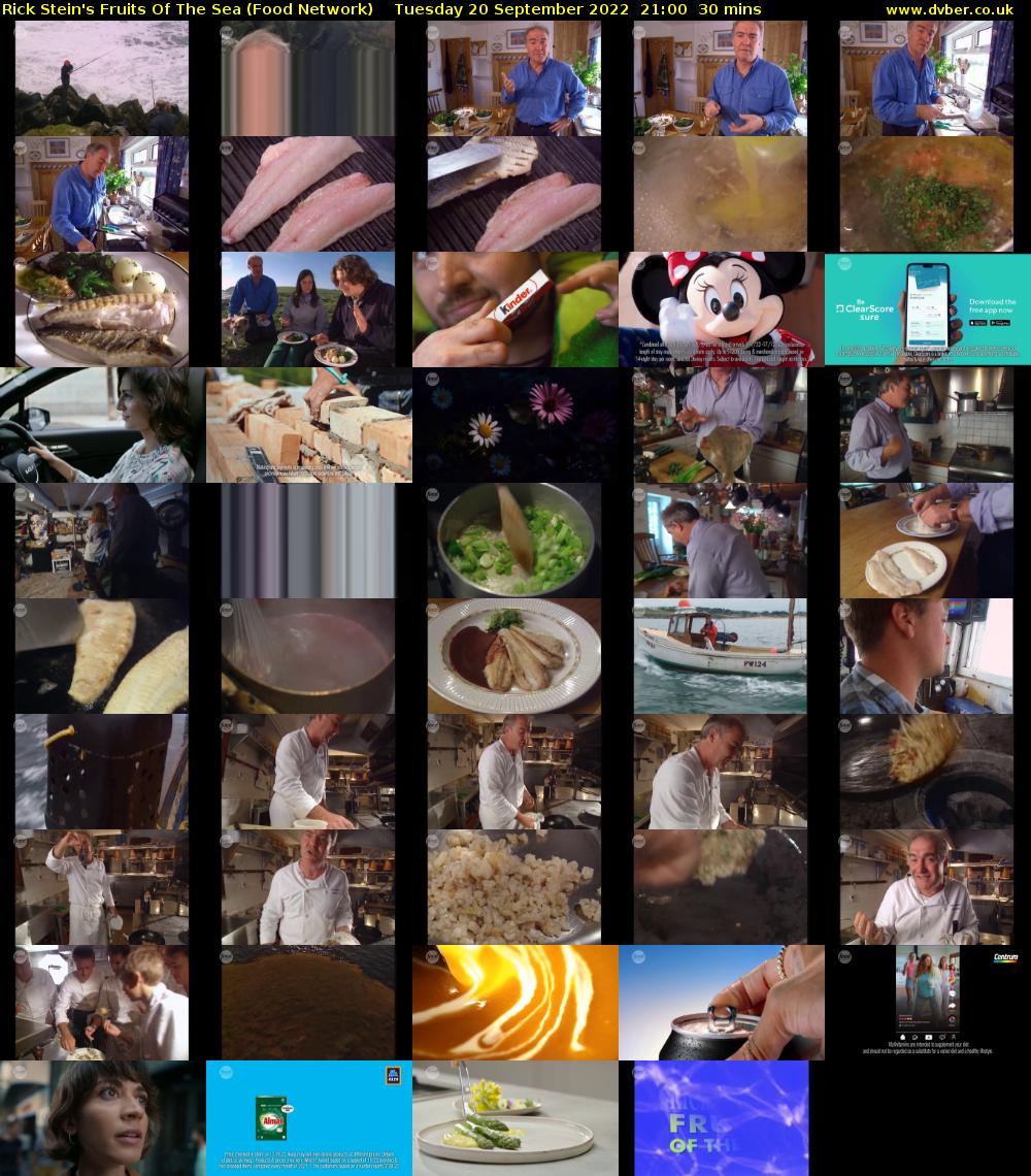 Rick Stein's Fruits Of The Sea (Food Network) Tuesday 20 September 2022 21:00 - 21:30