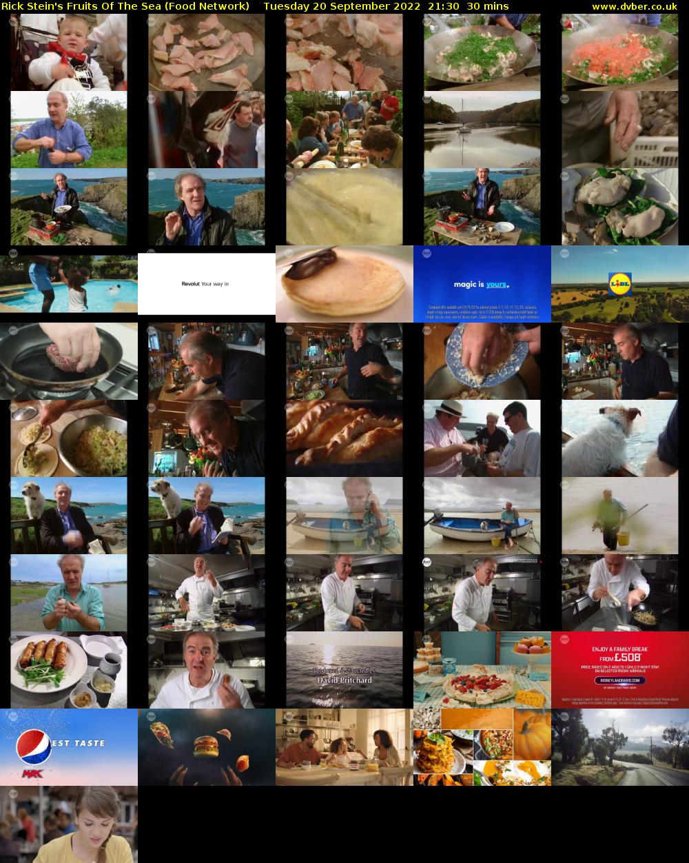 Rick Stein's Fruits Of The Sea (Food Network) Tuesday 20 September 2022 21:30 - 22:00