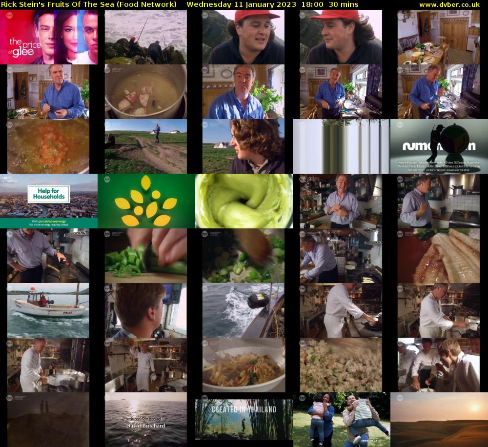 Rick Stein's Fruits Of The Sea (Food Network) Wednesday 11 January 2023 18:00 - 18:30