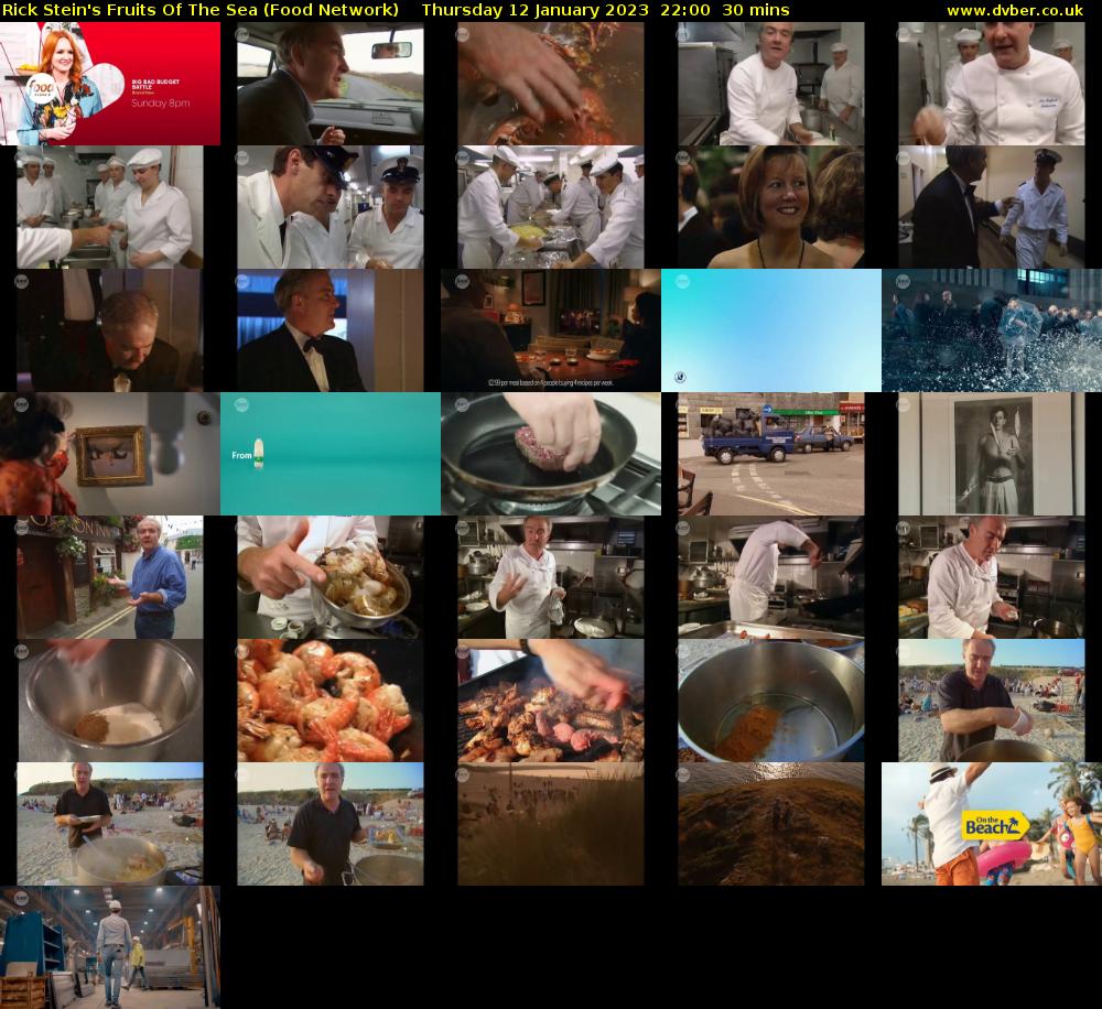 Rick Stein's Fruits Of The Sea (Food Network) Thursday 12 January 2023 22:00 - 22:30