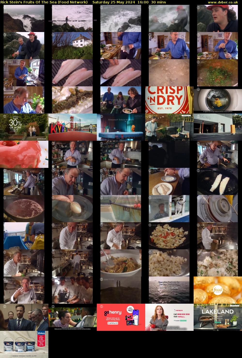 Rick Stein's Fruits Of The Sea (Food Network) Saturday 25 May 2024 16:00 - 16:30