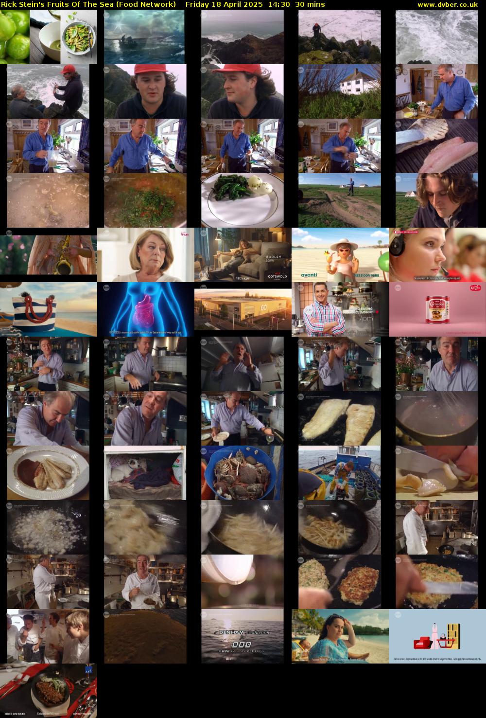 Rick Stein's Fruits Of The Sea (Food Network) Friday 18 April 2025 14:30 - 15:00