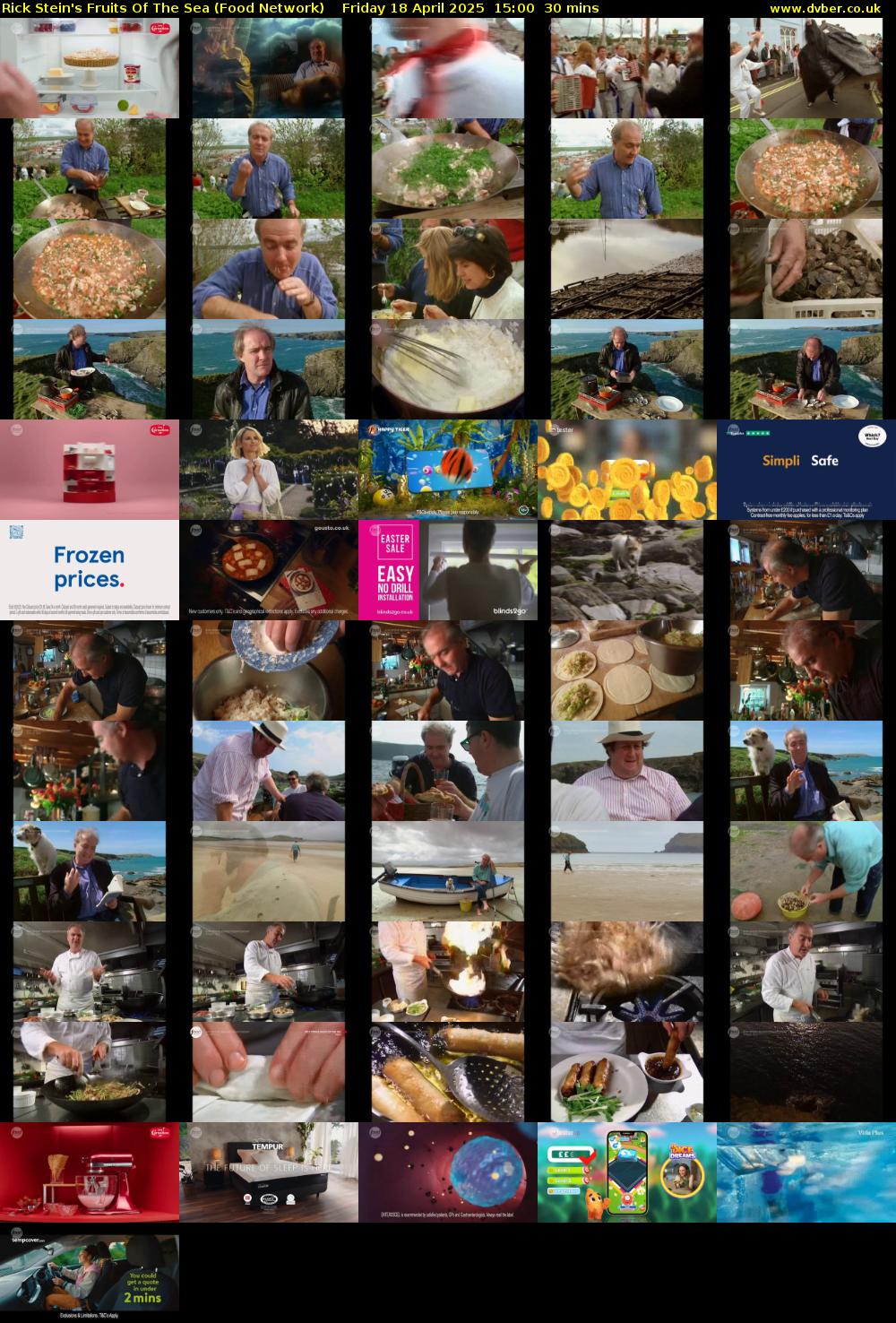 Rick Stein's Fruits Of The Sea (Food Network) Friday 18 April 2025 15:00 - 15:30