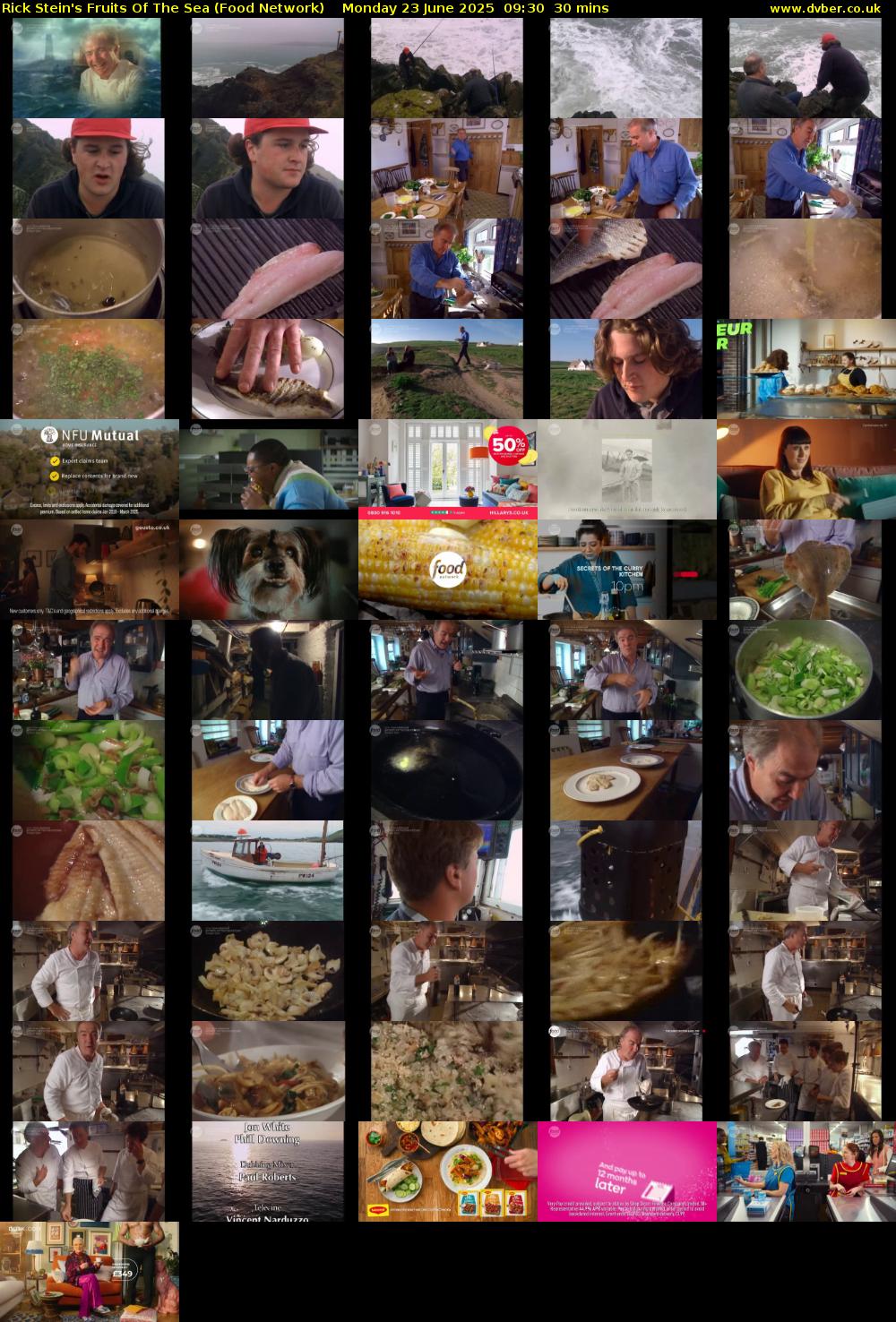 Rick Stein's Fruits Of The Sea (Food Network) Monday 23 June 2025 09:30 - 10:00