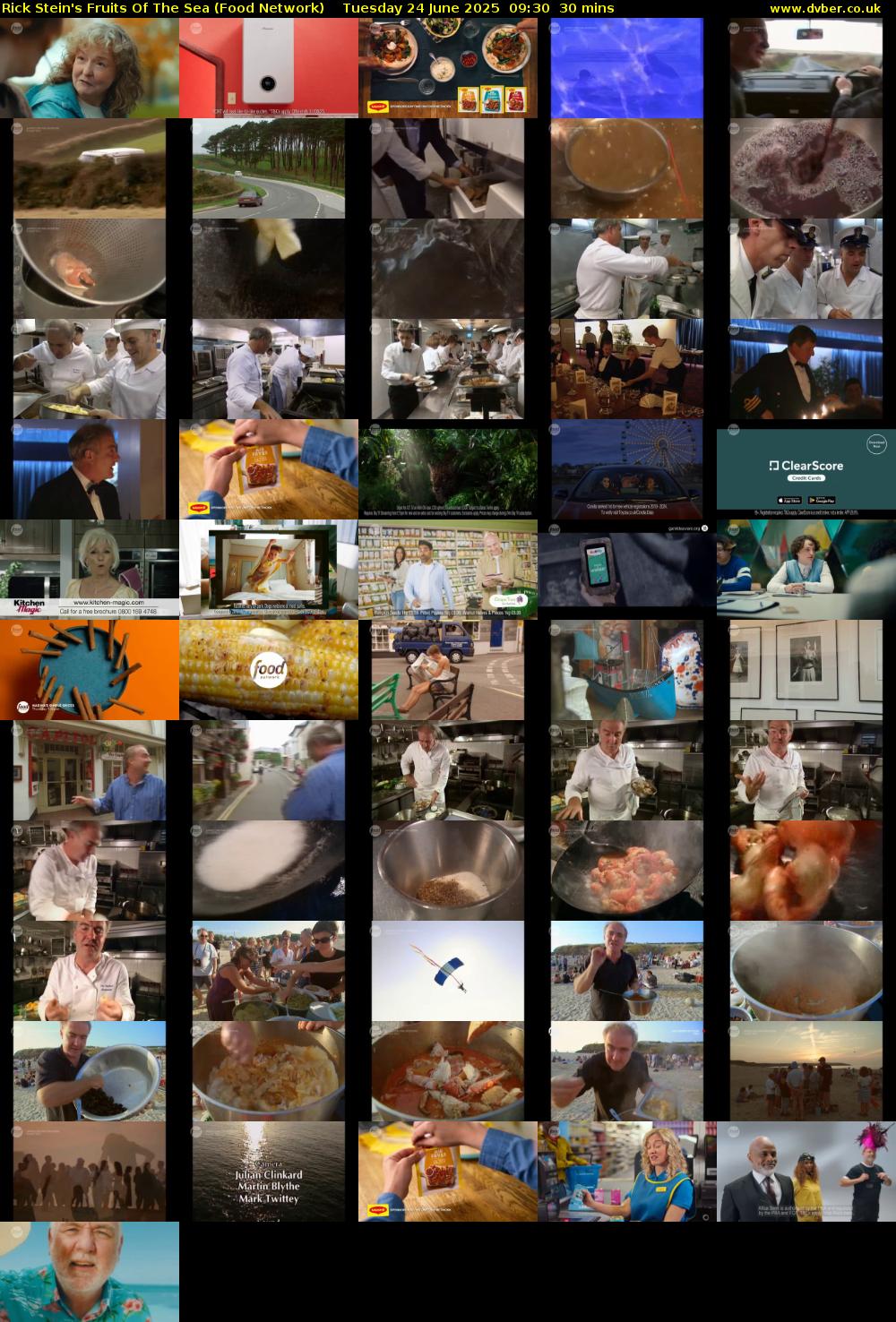 Rick Stein's Fruits Of The Sea (Food Network) Tuesday 24 June 2025 09:30 - 10:00