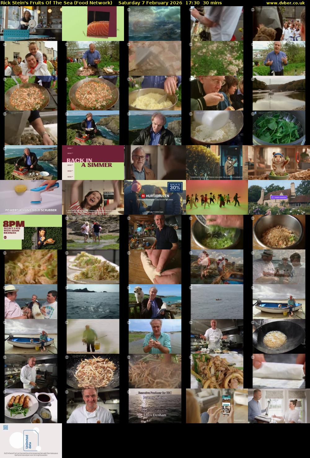 Rick Stein's Fruits Of The Sea (Food Network) Saturday 7 February 2026 17:30 - 18:00