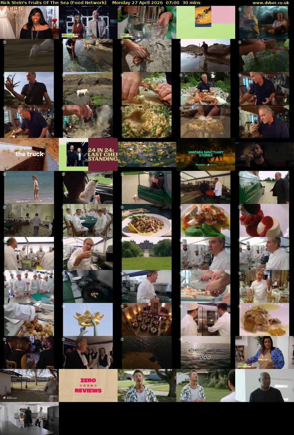 Rick Stein's Fruits Of The Sea (Food Network) Monday 27 April 2026 07:00 - 07:30