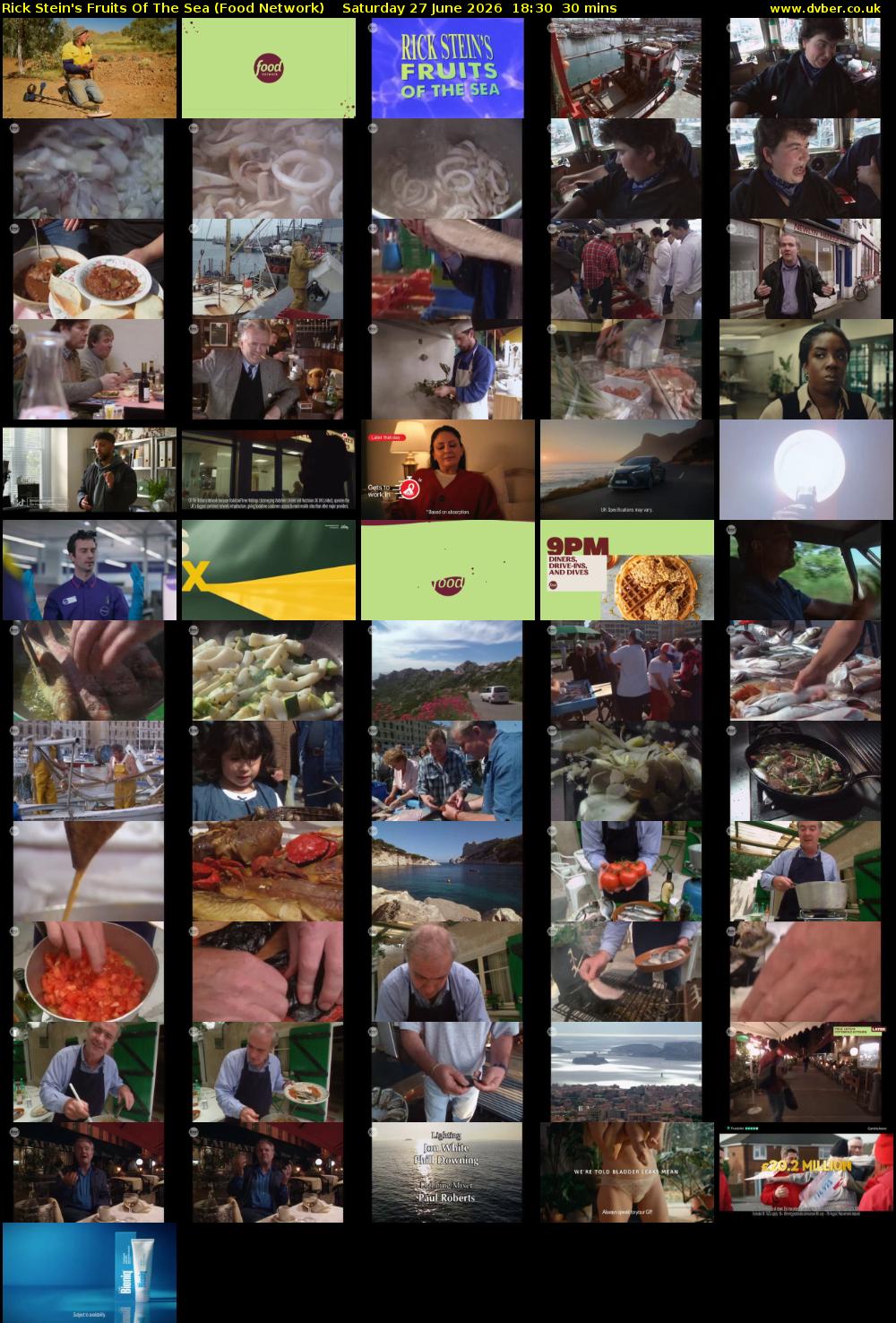 Rick Stein's Fruits Of The Sea (Food Network) Saturday 27 June 2026 18:30 - 19:00