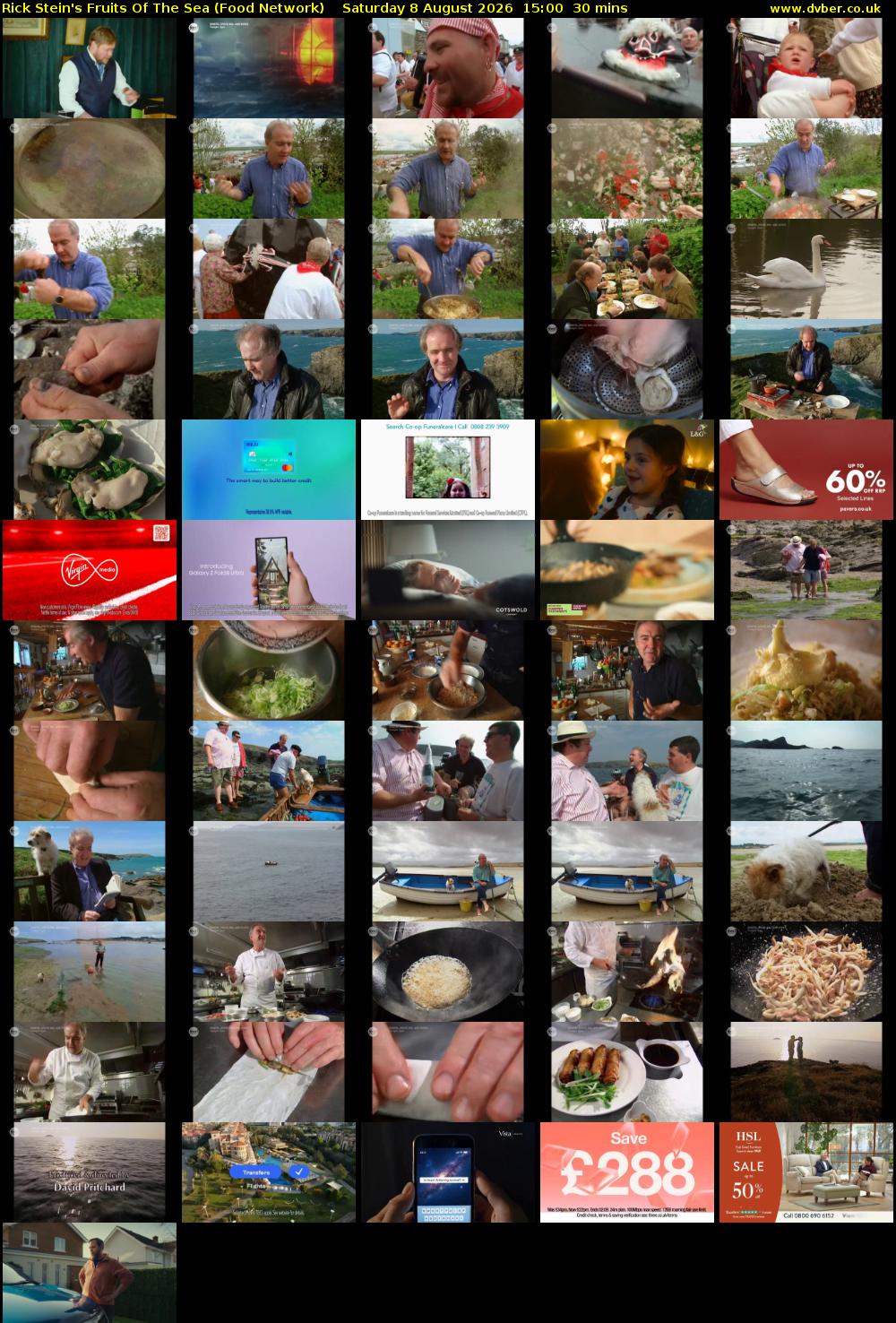 Rick Stein's Fruits Of The Sea (Food Network) Saturday 8 August 2026 15:00 - 15:30
