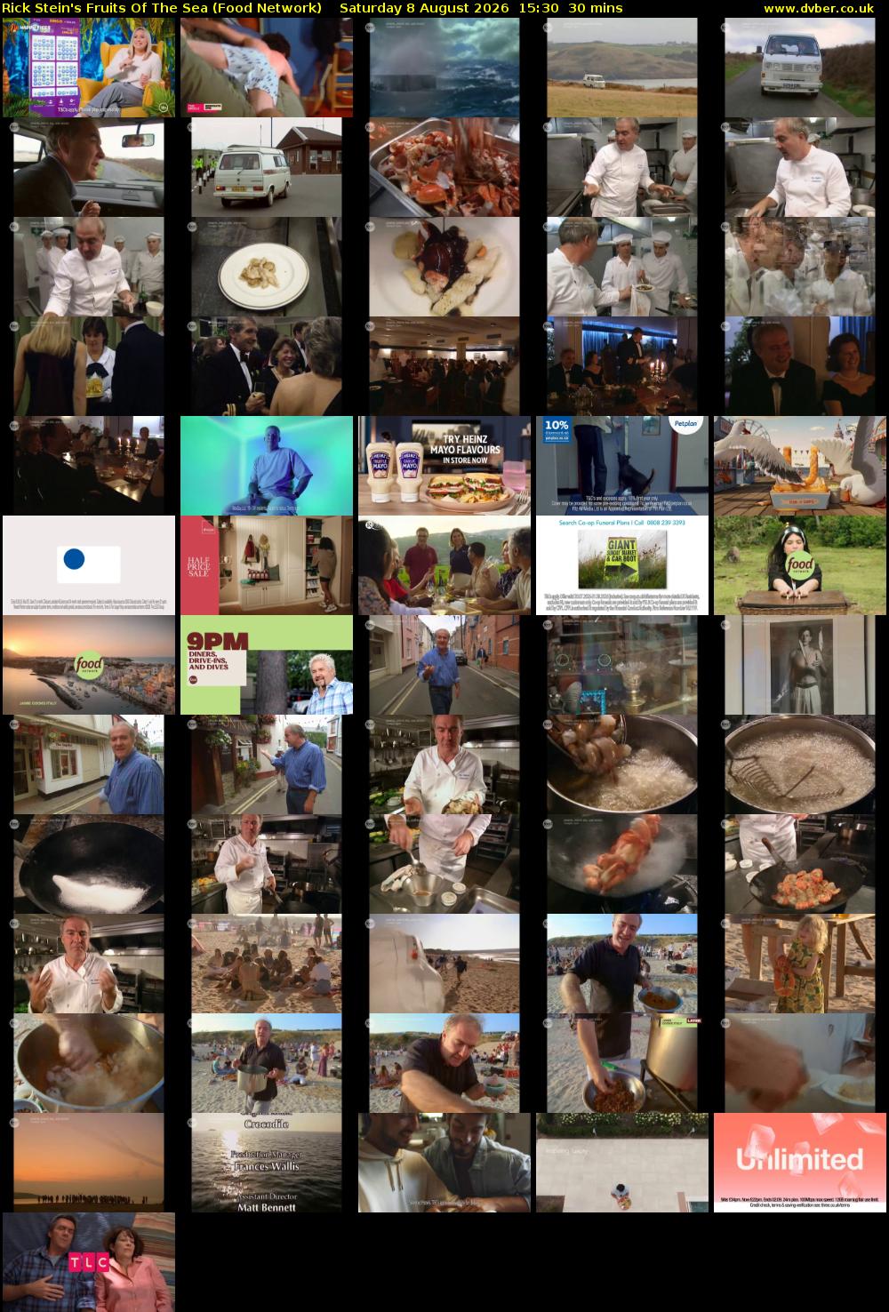 Rick Stein's Fruits Of The Sea (Food Network) Saturday 8 August 2026 15:30 - 16:00