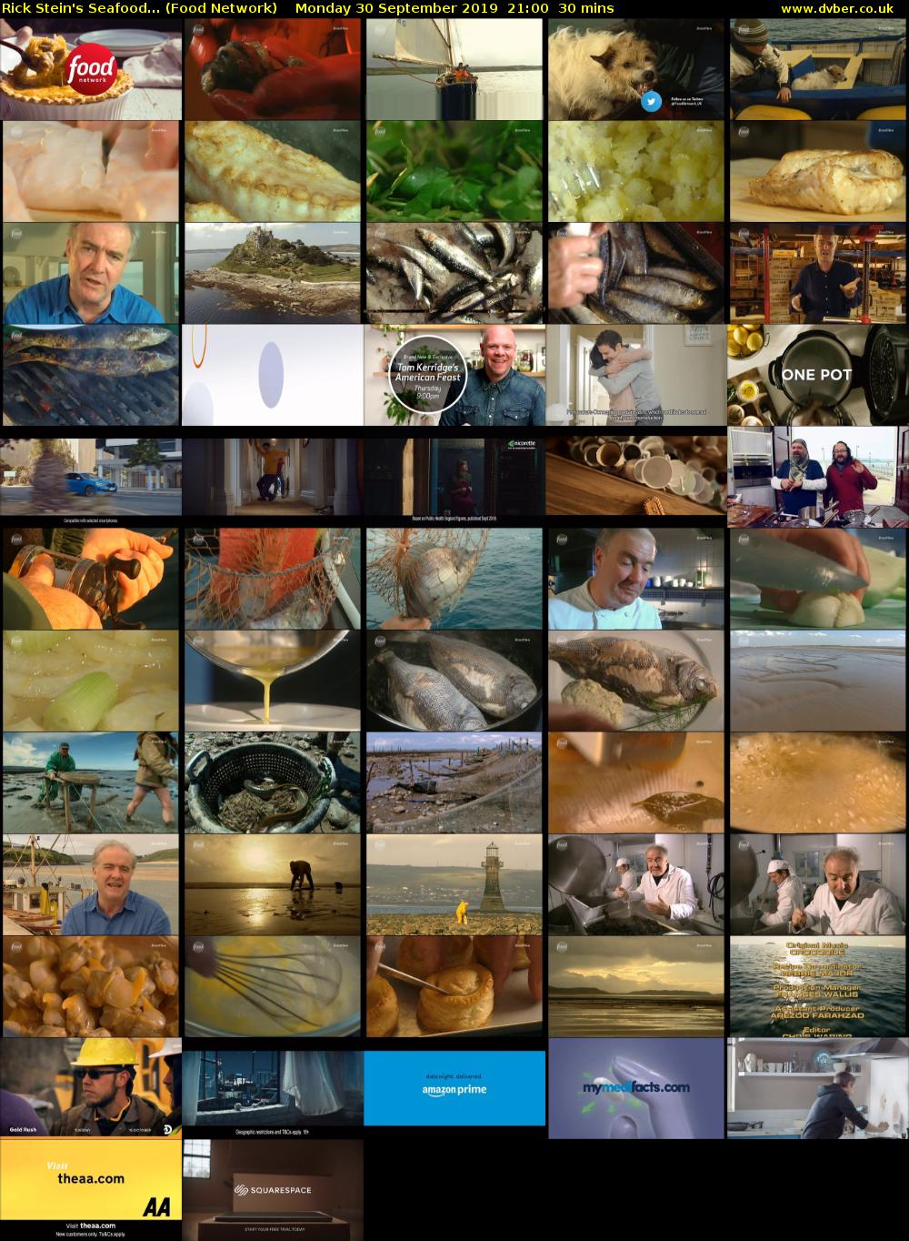 Rick Stein's Seafood... (Food Network) Monday 30 September 2019 21:00 - 21:30