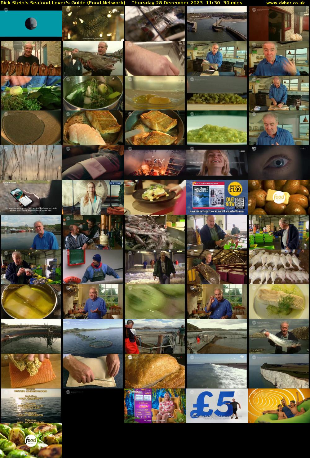 Rick Stein's Seafood Lover's Guide (Food Network) Thursday 28 December 2023 11:30 - 12:00