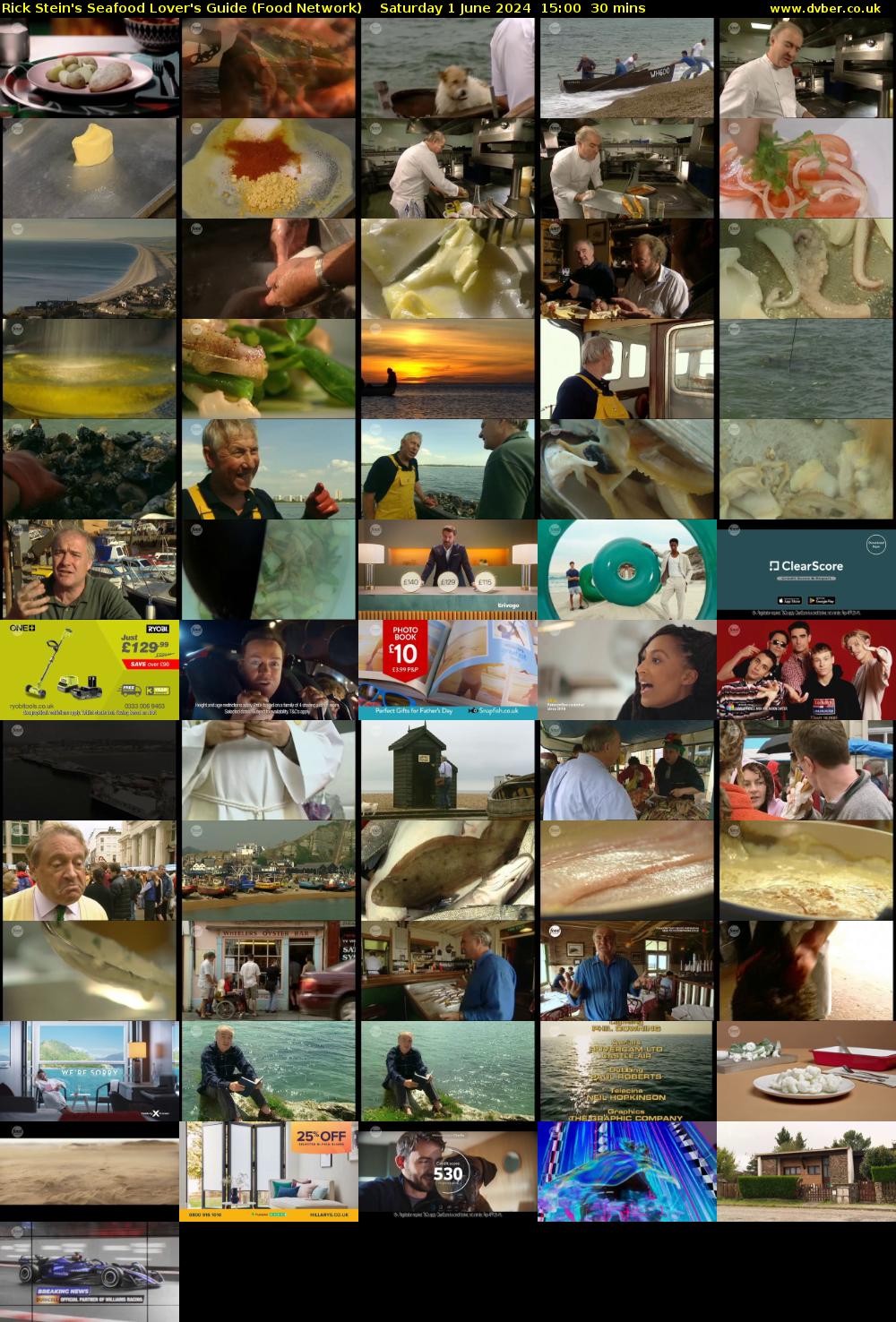 Rick Stein's Seafood Lover's Guide (Food Network) Saturday 1 June 2024 15:00 - 15:30
