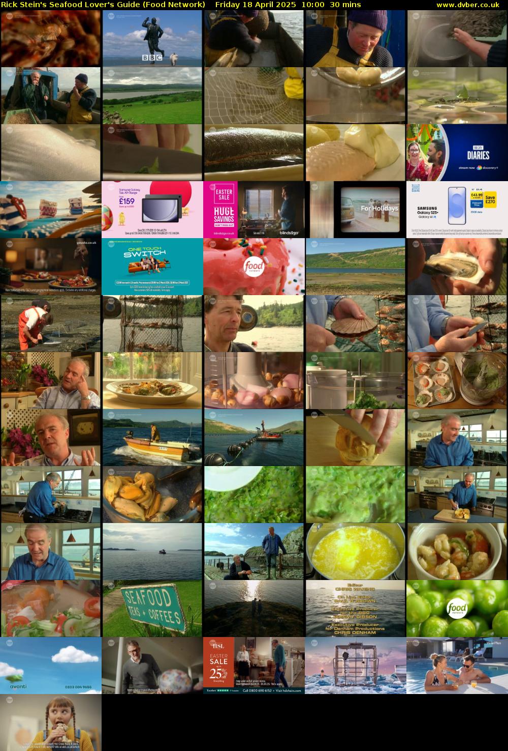 Rick Stein's Seafood Lover's Guide (Food Network) Friday 18 April 2025 10:00 - 10:30