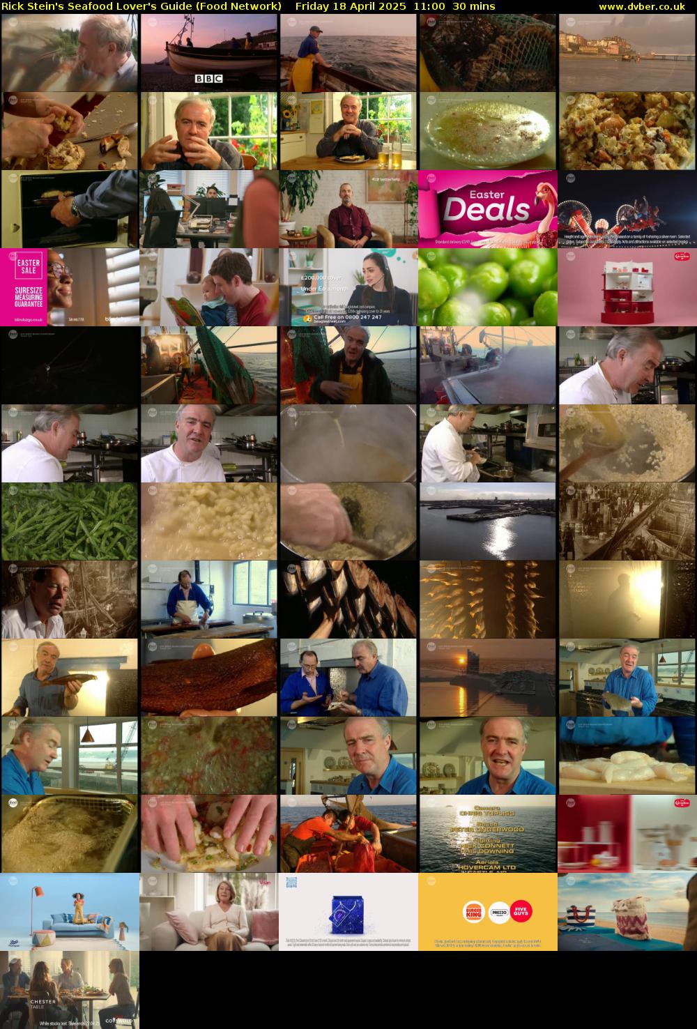 Rick Stein's Seafood Lover's Guide (Food Network) Friday 18 April 2025 11:00 - 11:30