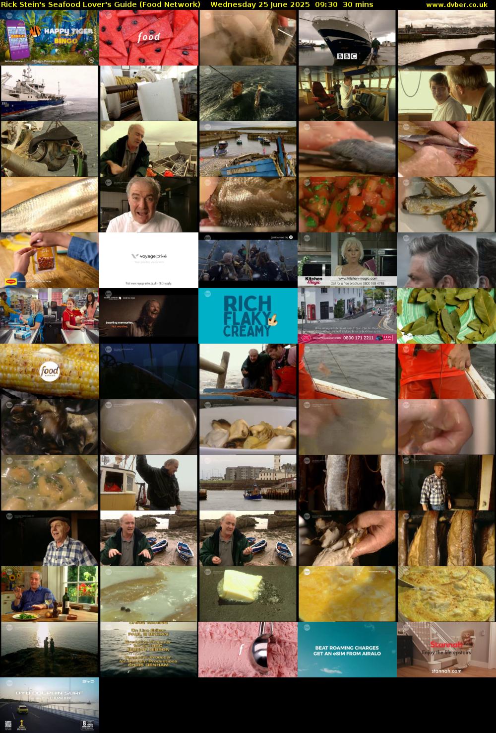 Rick Stein's Seafood Lover's Guide (Food Network) Wednesday 25 June 2025 09:30 - 10:00