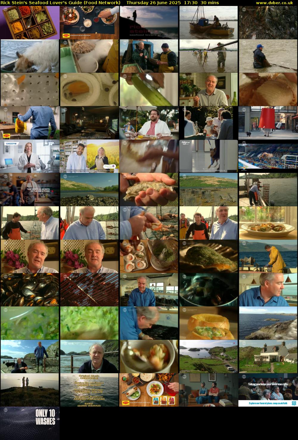 Rick Stein's Seafood Lover's Guide (Food Network) Thursday 26 June 2025 17:30 - 18:00