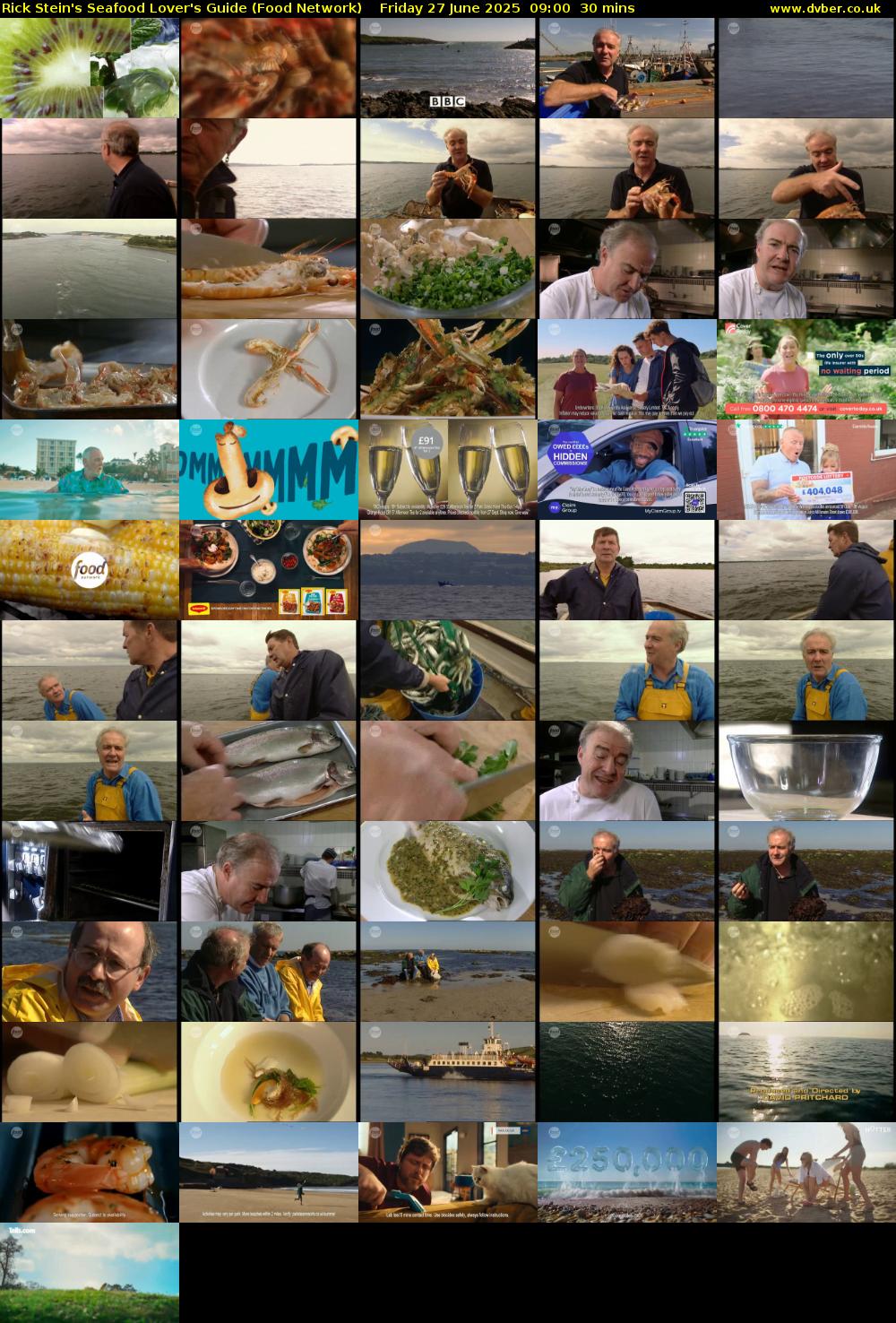 Rick Stein's Seafood Lover's Guide (Food Network) Friday 27 June 2025 09:00 - 09:30