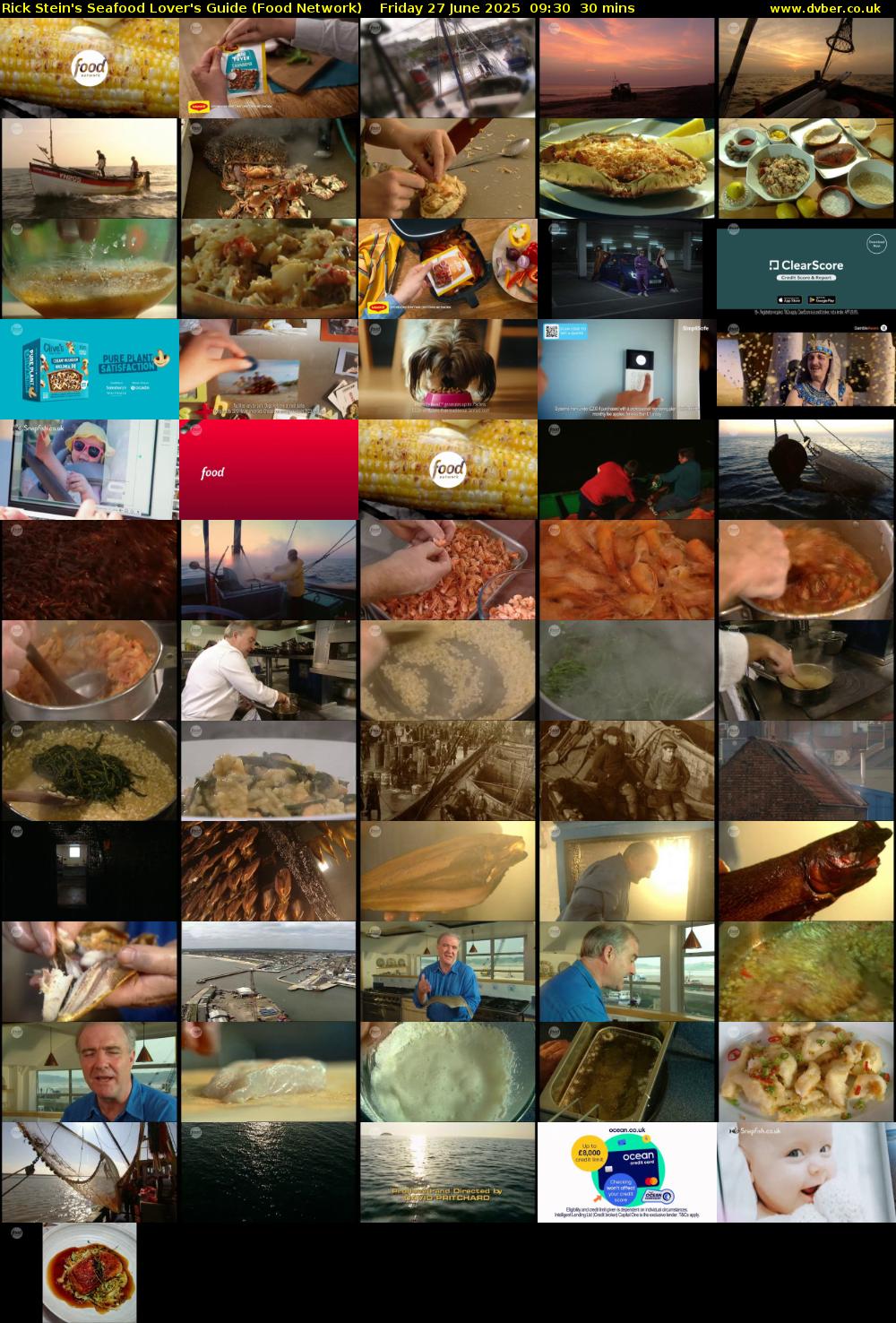 Rick Stein's Seafood Lover's Guide (Food Network) Friday 27 June 2025 09:30 - 10:00