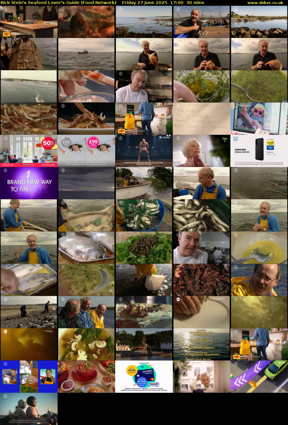 Rick Stein's Seafood Lover's Guide (Food Network) Friday 27 June 2025 17:00 - 17:30