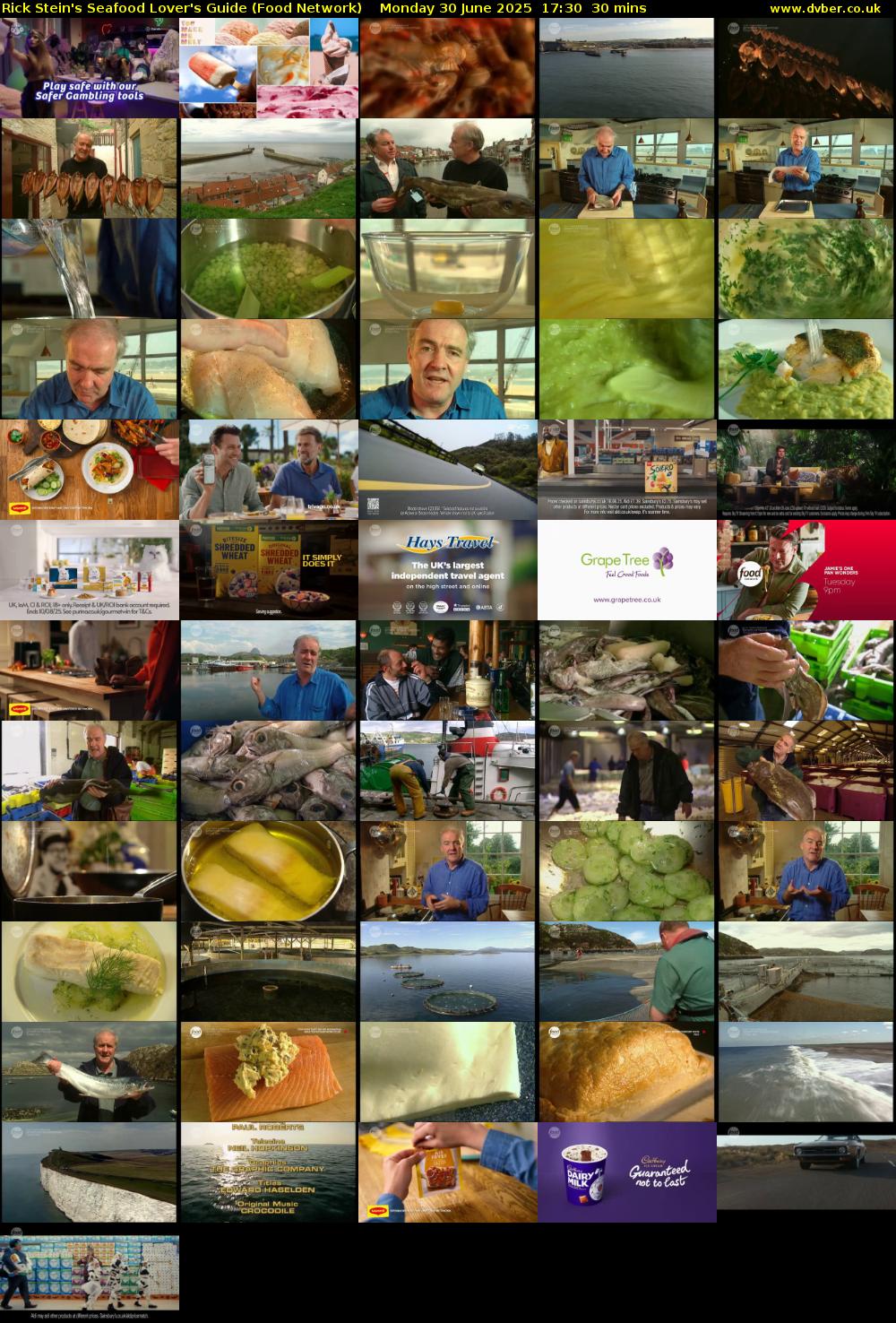 Rick Stein's Seafood Lover's Guide (Food Network) Monday 30 June 2025 17:30 - 18:00