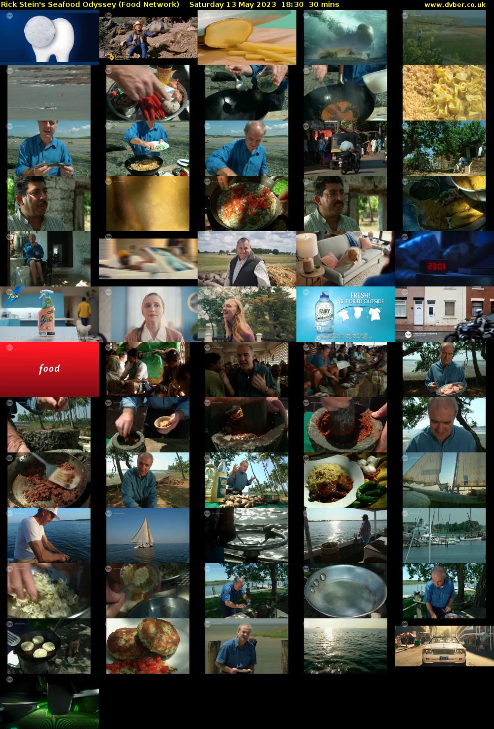 Rick Stein's Seafood Odyssey (Food Network) Saturday 13 May 2023 18:30 - 19:00
