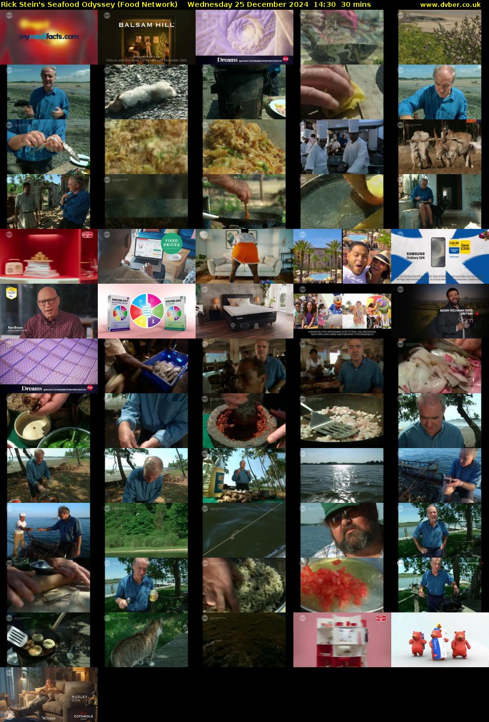 Rick Stein's Seafood Odyssey (Food Network) Wednesday 25 December 2024 14:30 - 15:00