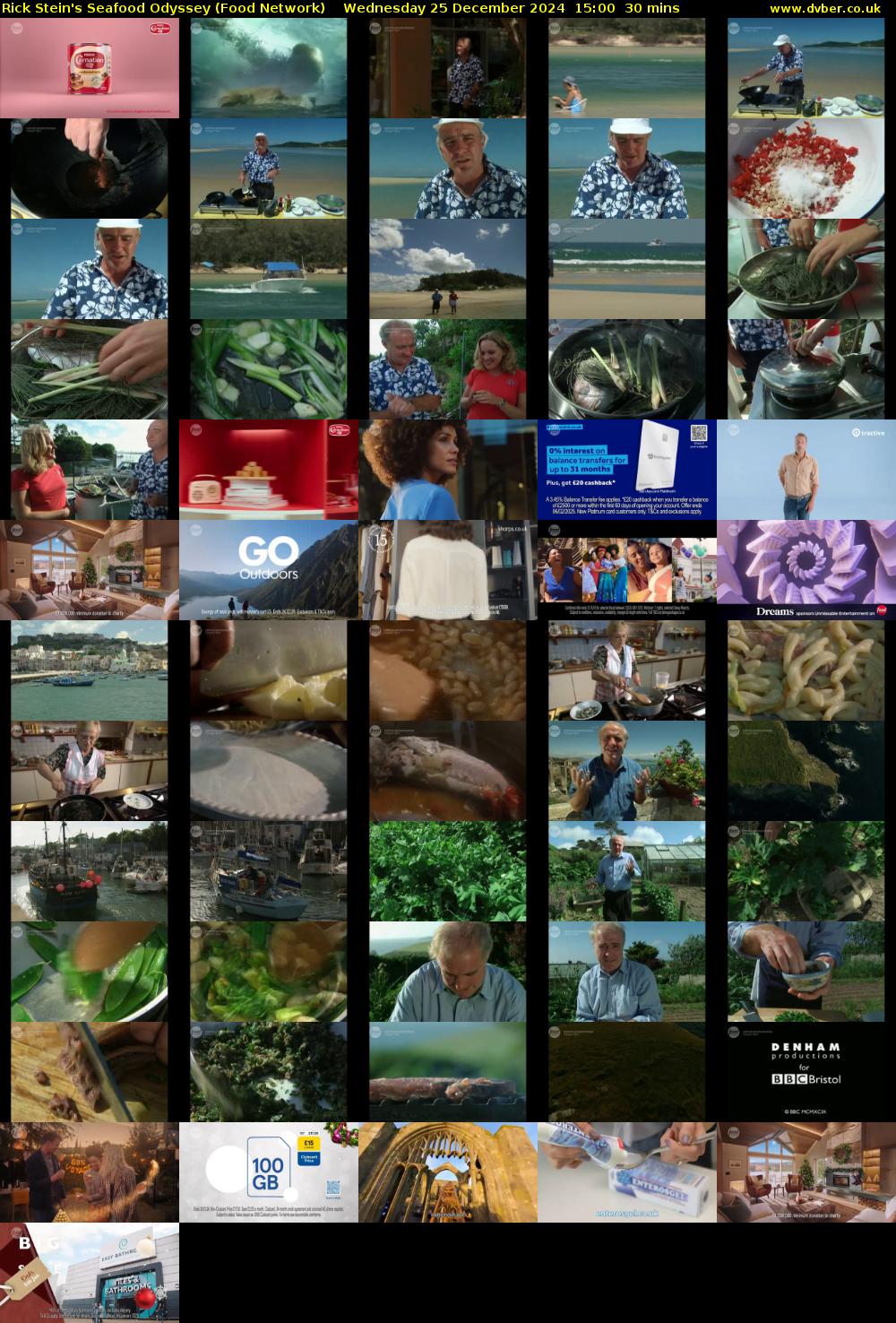 Rick Stein's Seafood Odyssey (Food Network) Wednesday 25 December 2024 15:00 - 15:30