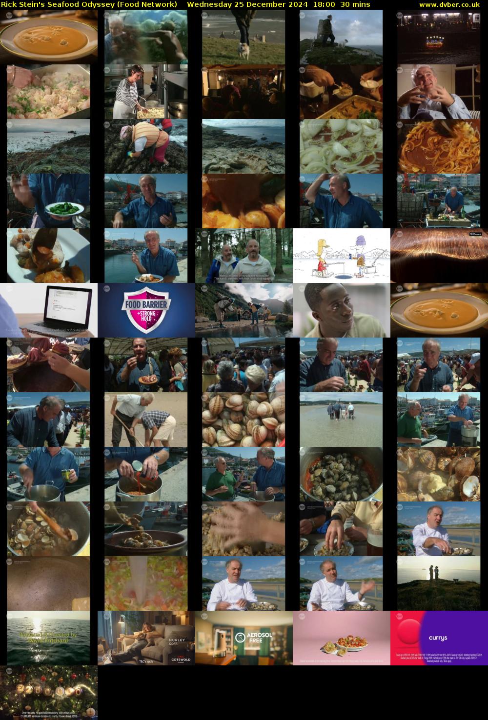 Rick Stein's Seafood Odyssey (Food Network) Wednesday 25 December 2024 18:00 - 18:30