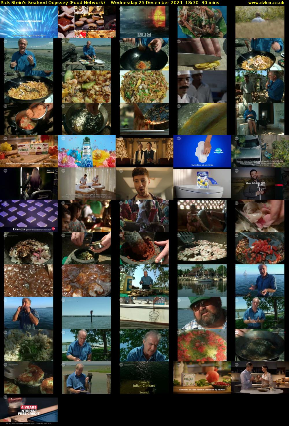 Rick Stein's Seafood Odyssey (Food Network) Wednesday 25 December 2024 18:30 - 19:00